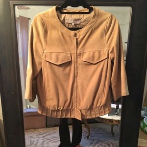 Jigsaw Sueded cotton 3/4” sleeve bomber